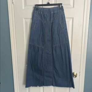 Boss Blue Denim Maxi Skirt